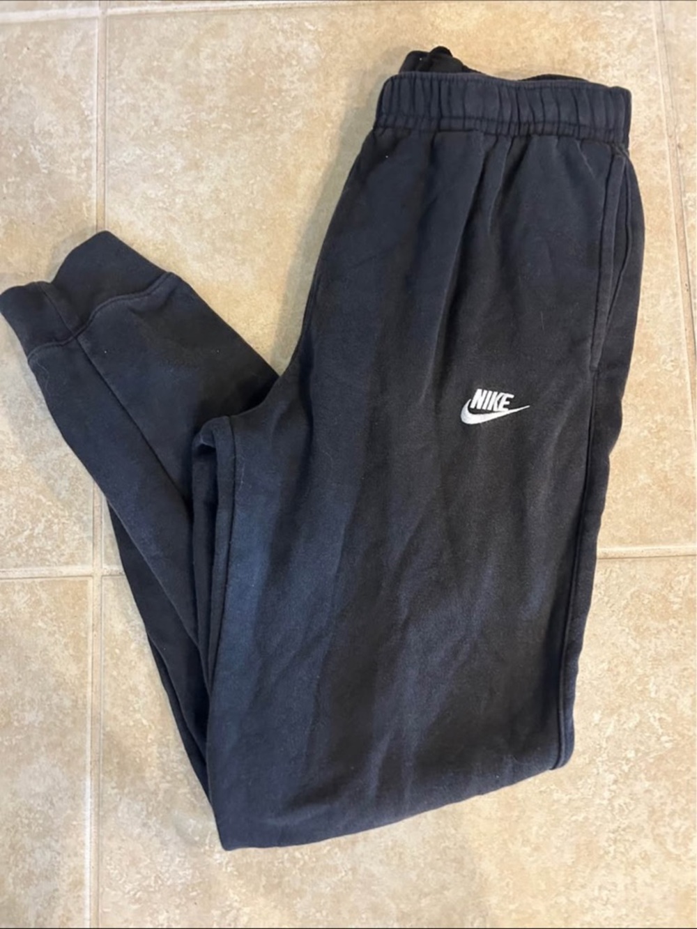 Nike men’s Black Fleece Joggers with Logo